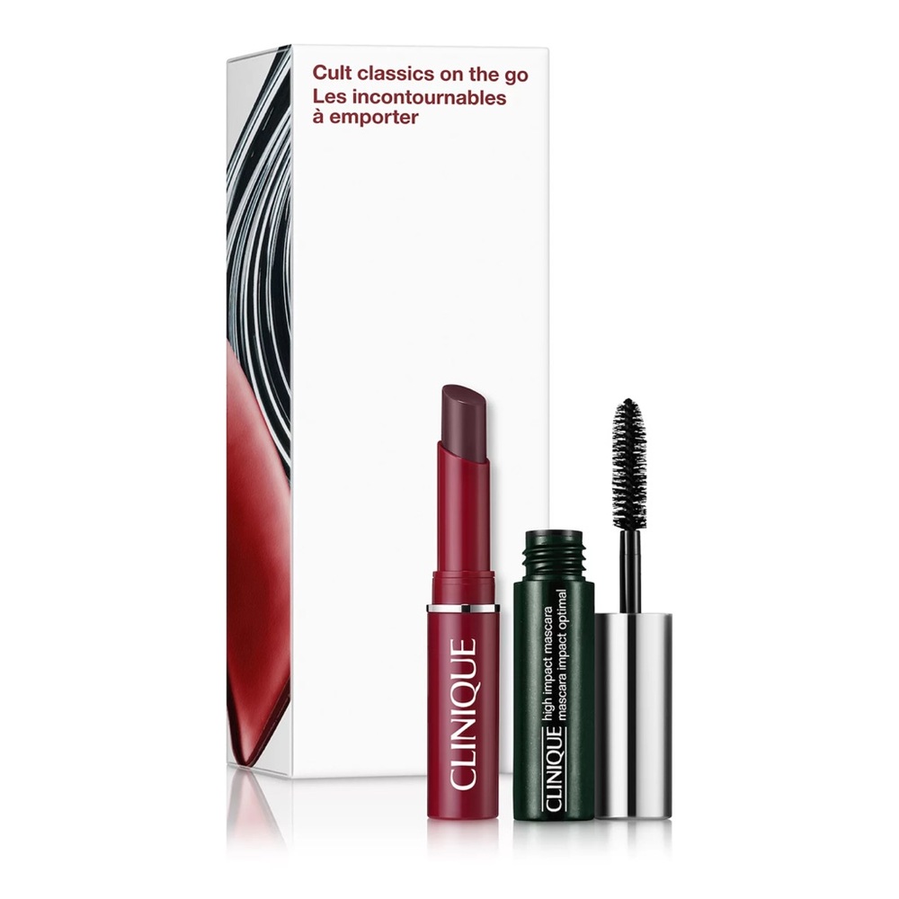 Clinique Lipstick and Black Mascara Set